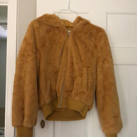 Zip up hooded faux fur jacket - Picture 1 of 3
